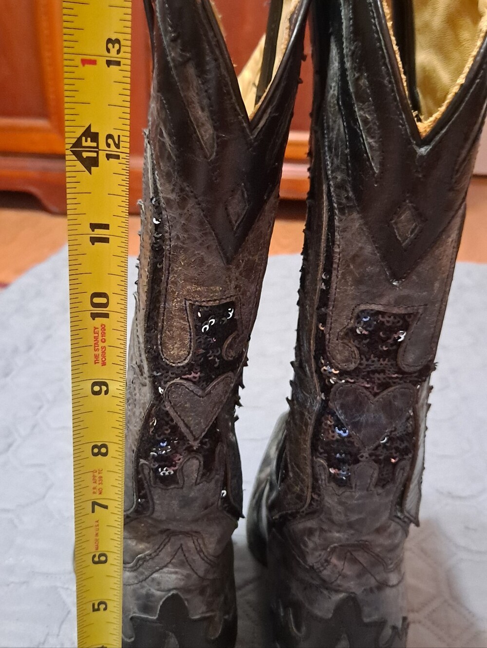 Corral Womens Gray and Black Western Cowboy Boots Size 9 1/2 - Picture 8 of 10